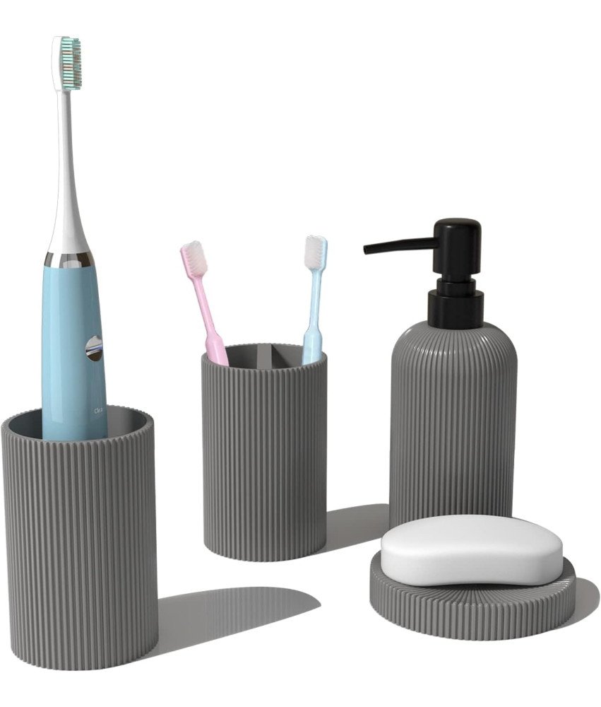 Eleganten komplet kopalniških pripomočkov 4 kosi - Siva, smola Lepa