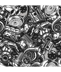 Tapeta Winylowa 44,5x300 cm Samoprzylepna Wodoodporna Czarno-biała