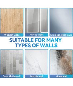 Regulowany Uchwyt na Słuchawkę Prysznicową 360° z ABS Chromowany Samoprzylepny