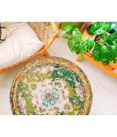 Mandala Life ART Bohemien Poszewka na Poduszkę 60 x 20 cm Okrągła