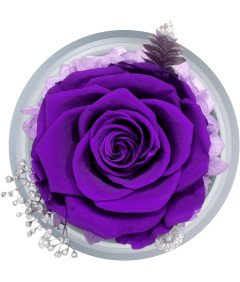 Figurka Anioła z Różami Fioletowa Dekoracja Prezent dla Mamy Babci Kobiety