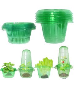 Zestaw 10 Osłon Przeciw Ślimakom do Roślin 24cm Ekologiczne Barierki