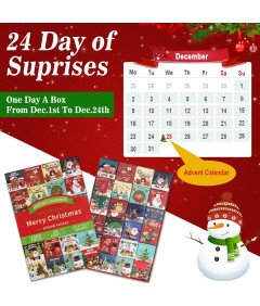 Kalendarz Adwentowy Puzzle 1008 Elementów Świąteczny Prezent 24 Pudełka