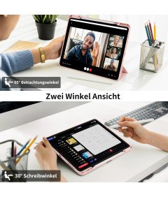 Etui Do iPada Air 13" 2024 M2 i Pro 12,9" 2022/2021 Z Uchwytem Różowe