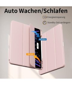 Etui Do iPada Air 13" 2024 M2 i Pro 12,9" 2022/2021 Z Uchwytem Różowe