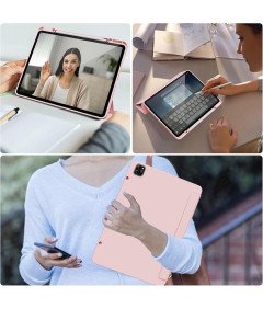 Etui Do iPada Air 13" 2024 M2 i Pro 12,9" 2022/2021 Z Uchwytem Różowe