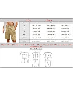 Męskie lniane Szorty Cargo Chino Letnie Bermudy Sportowe 34 Khaki