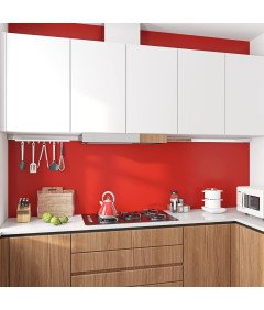 Tapeta Samoprzylepna 40×200cm Winylowa Wodoodporna Do Dekoracji Czerwona