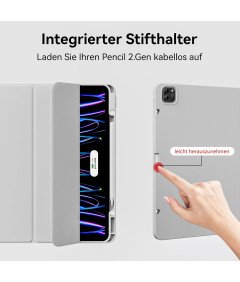 Etui Do IPad Air 13" 2024 M2 / iPad Pro 12,9" 2022/2021 z Uchwytem Szare