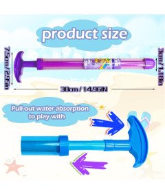 Zestaw 6 Pistoletów Na Wodę Z Efektem Fajerwerków Do Zabawy Na Plaży