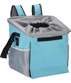 Torba Transportowa Na Kierownicę dla Psa i Kota Kosz Rowerowy Niebieski