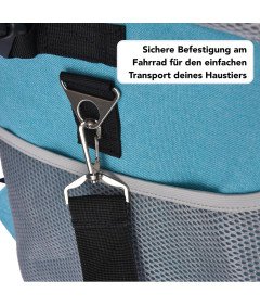 Torba Transportowa Na Kierownicę dla Psa i Kota Kosz Rowerowy Niebieski