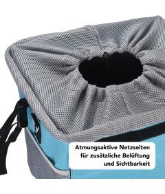 Torba Transportowa Na Kierownicę dla Psa i Kota Kosz Rowerowy Niebieski