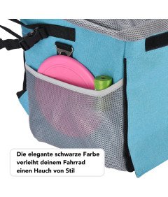 Torba Transportowa Na Kierownicę dla Psa i Kota Kosz Rowerowy Niebieski