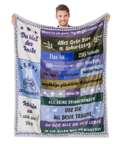 Prezent Na 18 Urodziny Miękki Koc Pomysł Dla Chłopaka Brata 130x150 cm