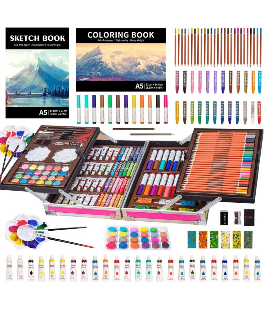Zestaw Artystyczny Dla Dzieci 139 Elementów Walizka Do Rysowania Prezent
