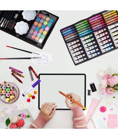 Zestaw Artystyczny Dla Dzieci 139 Elementów Walizka Do Rysowania Prezent