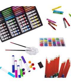 Zestaw Artystyczny Dla Dzieci 139 Elementów Walizka Do Rysowania Prezent