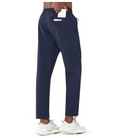 Spodnie Treningowe Męskie Termiczne z Polarem Wodoodporne Granatowe L