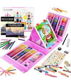 Zestaw Artystyczny dla Dzieci DIY 290 Elementów Walizka Kreatywne Rysowanie