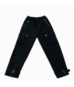 Damskie Spodnie Z Wysokim Stanem Prostymi Nogawkami  XL Czarne