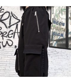 Damskie Spodnie Z Wysokim Stanem Prostymi Nogawkami  XL Czarne