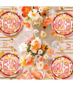 Boho Tęczowy Zestaw Dekoracji Urodzinowych Balony Talerzyki Dla Dzieci