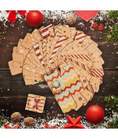 Kalendarz Adwentowy Do Napełniania 24 Pudełka DIY Bożonarodzeniowy