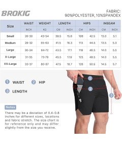 Spodenki Sportowe Męskie Fitness Z Dwiema Kieszeniami Ciemnoszare  XXL