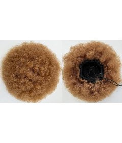 JHZHONG Krótki kręcony koński ogon Afro Puff dla kobiet jasnobrązowy