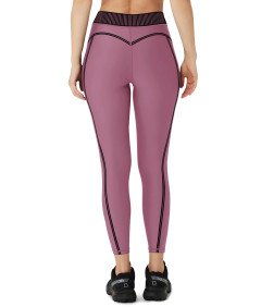 Legginsy Damskie Sportowe Do Jogi fitness Z Wysokim Stanem Kryjące Różowe L