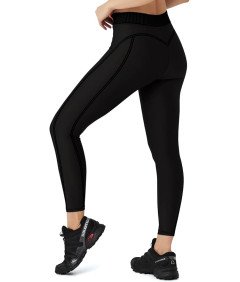 Legginsy Damskie Sportowe Do Jogi Z Wysokim Stanem Kryjące Czarne XL