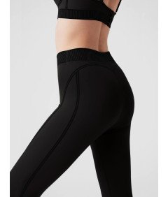 Legginsy Damskie Sportowe Z Wysokim Stanem Kryjące Czarne S