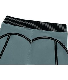 Legginsy Damskie Sportowe Z Wysokim Stanem Kryjące Szaro Zielone XL