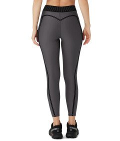 Legginsy Damskie Sportowe Do Jogi Z Wysokim Stanem Kryjące Szare XXL