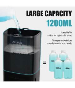 Dozownik Mydła W Pianie 1200 ml Montowany Na Ścianie Duża Pojemność