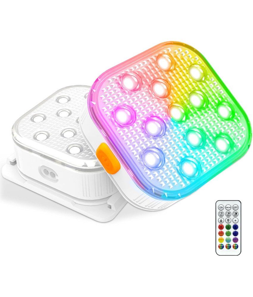 Oświetlenie Basenowe LED 2 Szt Zanurzalne IP68 Z Pilotem 10 h Pracy