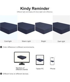 Prześcieradło Z Gumką 90x200x35cm Granatowe Mikrofibra Na Materac 35 cm