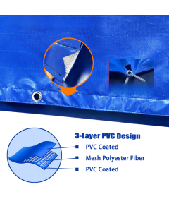 Plandeka Ochronna Wodoodporna Wiatroodporna Wytrzymała Oczka 1,8 x 3 m