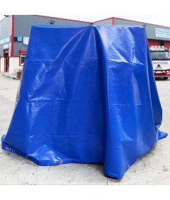 Plandeka Ochronna Wodoodporna Wiatroodporna Wytrzymała Oczka 1,8 x 3 m