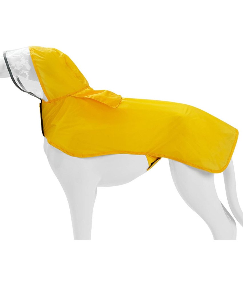 Płaszcz Przeciwdeszczowy Dla Psa Wodoodporny Z Kapturem  Żółty XXL