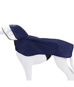 Płaszcz Przeciwdeszczowy Dla Psa Wodoodporny Z Kapturem Niebieski Rozmiar M