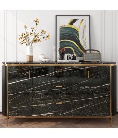 Folia Samoprzylepna Okleina do Mebli Blatów Marmur Czarno-Różowy 30cm x 5m