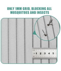 Moskitiera Magnetyczna Na Drzwi Balkonowe Czarna 90x210 cm Bez Wiercenia