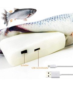 Interaktywna Zabawka Dla Kota w Kształcie Ryby Pluszowa z Kocimiętką 2 szt