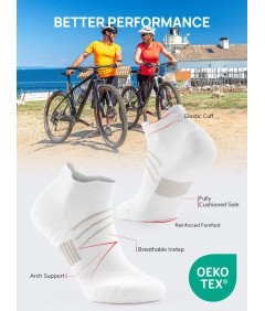 Krótkie Skarpetki Sportowe Męskie I Damskie Bawełniane 43–46 3 Pary Białe