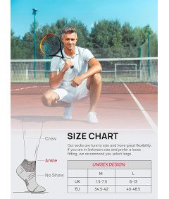 Oddychające Skarpetki Sportowe Krótkie Męskie Damskie 43-46 3 Pary Czarne
