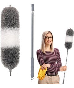 Telskopowa Miotełka do Kurzu Teleskopowa z Mikrofibry Regulowana 245 cm