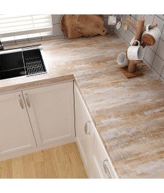 Samoprzylepna Tapeta Okleina Meblowa Drewno Brąz Szary Wodoodporna 40x300cm