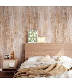 Samoprzylepna Tapeta Okleina Meblowa Drewno Brąz Szary Wodoodporna 40x300cm